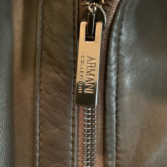 ARMANI COLLEZIONE Leather overcoat - Picture 3 of 4